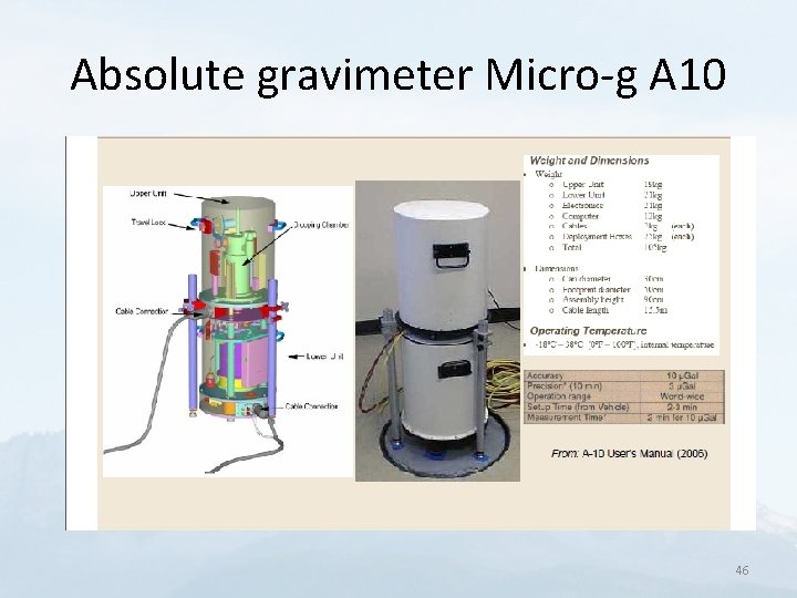 Absolute gravimeter Micro-g A 10 46 