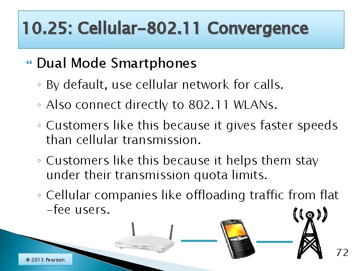 10. 25: Cellular-802. 11 Convergence Dual Mode Smartphones ◦ By default, use cellular network