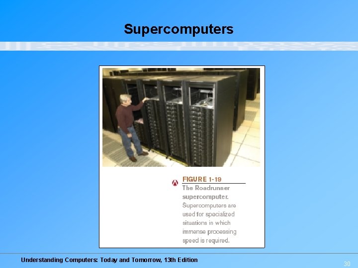 Supercomputers Understanding Computers: Today and Tomorrow, 13 th Edition 30 