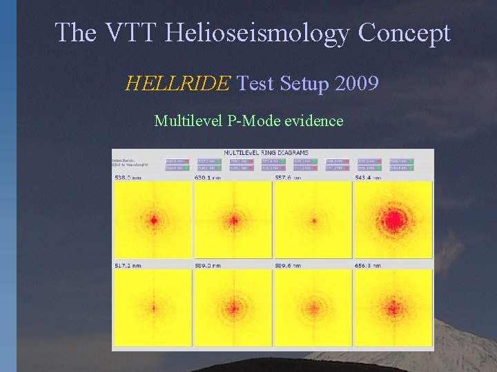 The VTT Helioseismology Concept HELLRIDE Test Setup 2009 Multilevel P-Mode evidence 