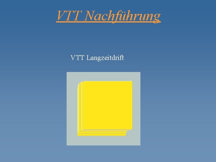 VTT Nachführung VTT Langzeitdrift 