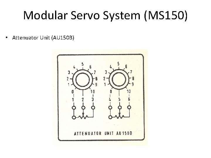 Modular Servo System (MS 150) • Attenuator Unit (AU 150 B) 