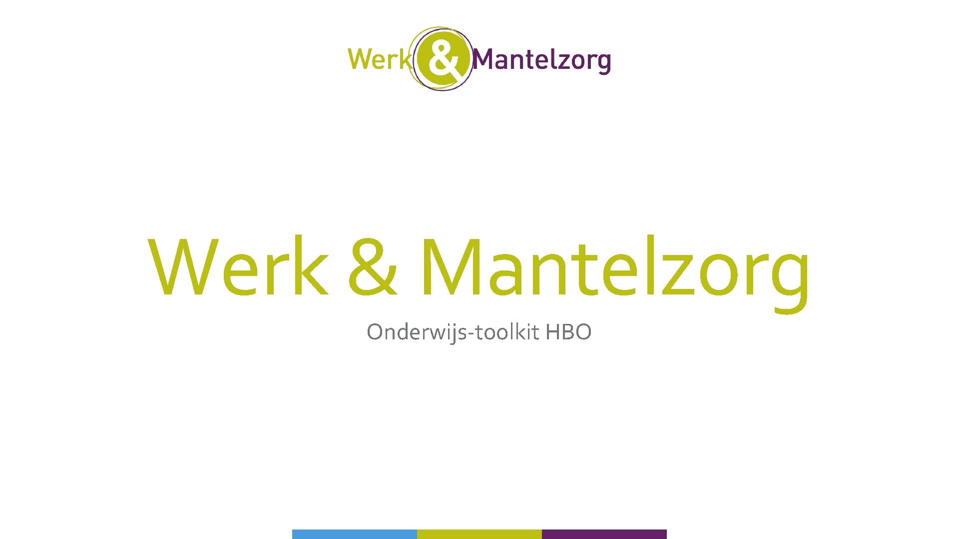 Werk & Mantelzorg Onderwijs-toolkit HBO 