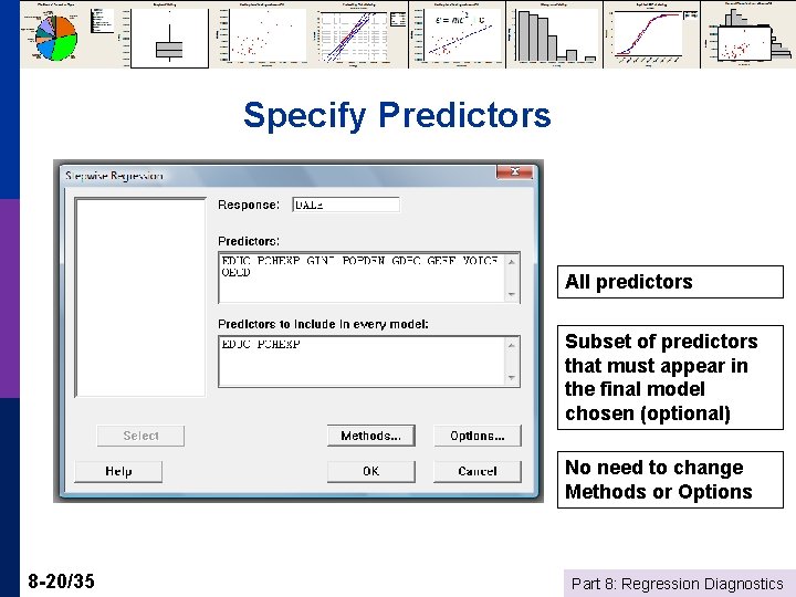 Specify Predictors All predictors Subset of predictors that must appear in the final model