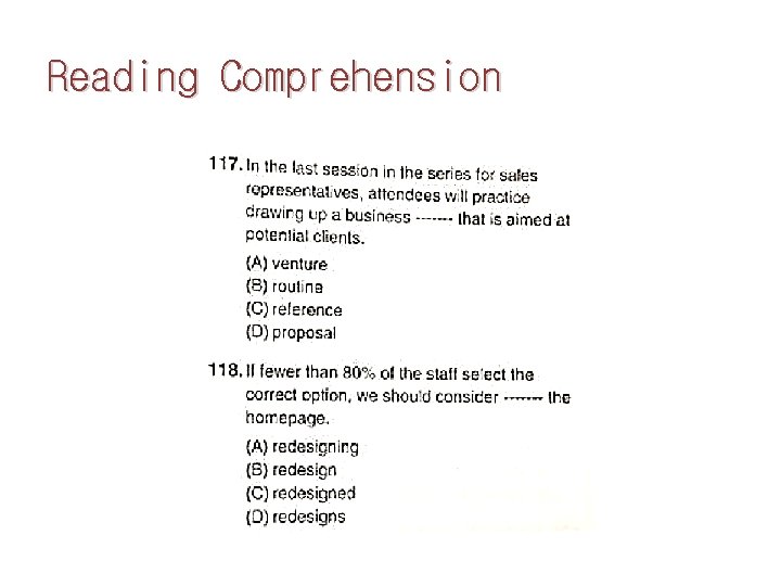 Reading Comprehension 