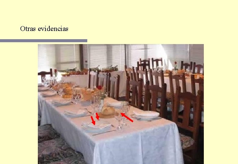 Otras evidencias Otras evidencias