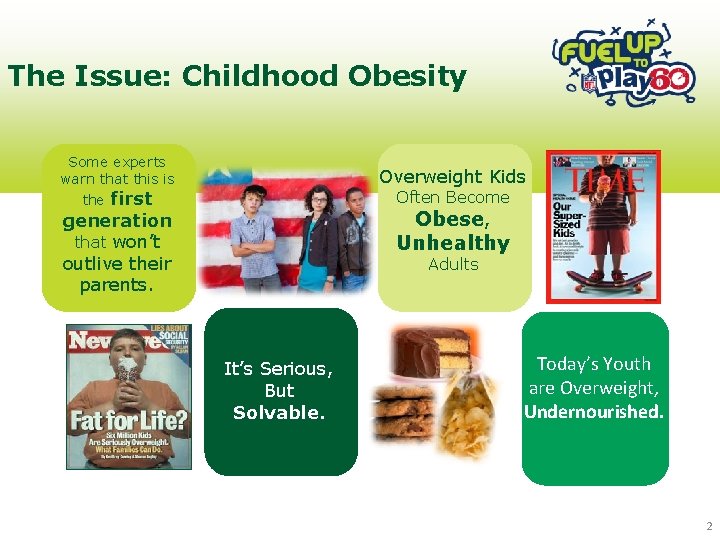 The Issue: Childhood Obesity Some experts warn that this is the first Overweight Kids