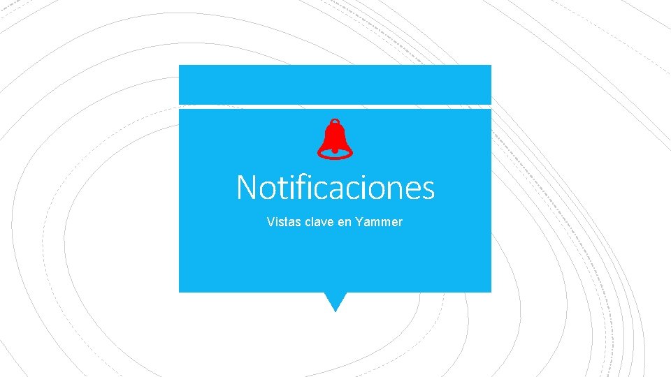 Notificaciones Vistas clave en Yammer 