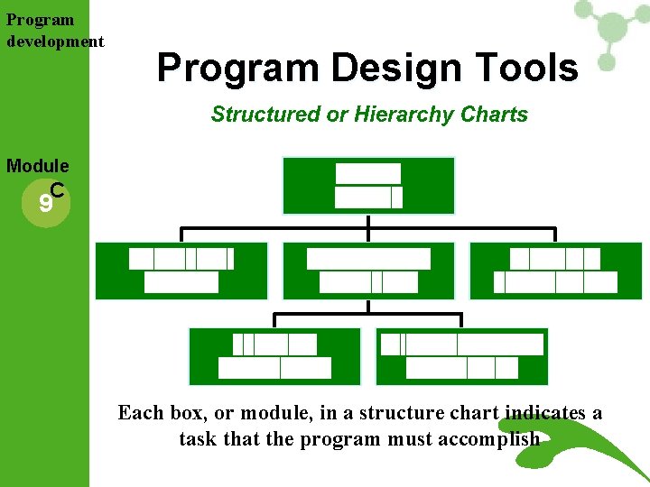 Program development Program Design Tools Module C 9 Each box, or module, in a Program development Program Design Tools Module C 9 Each box, or module, in a