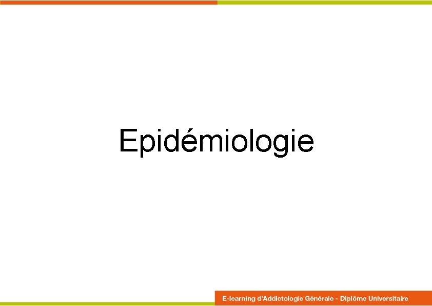 Epidémiologie 