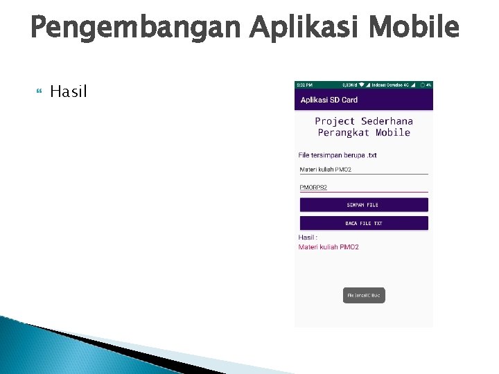 Pengembangan Aplikasi Mobile Hasil 