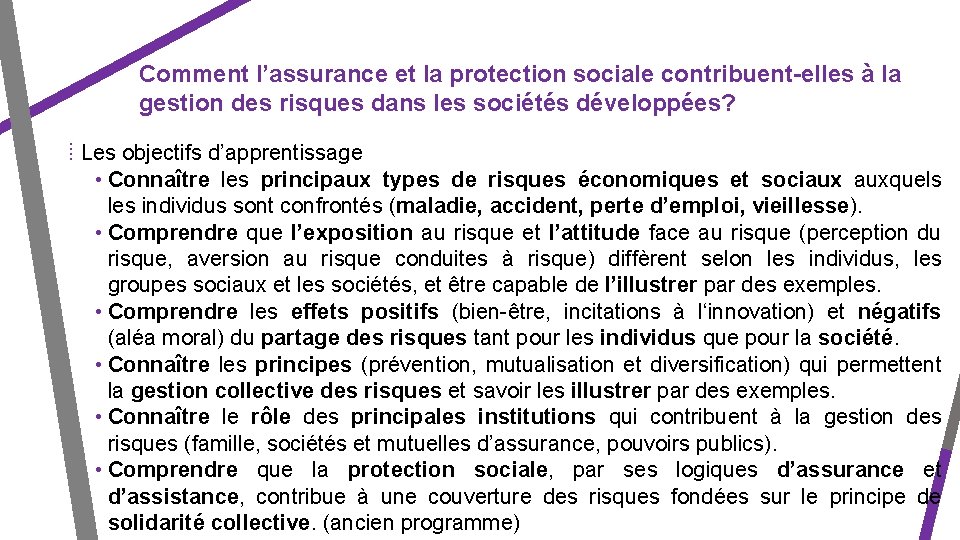 Comment l’assurance et la protection sociale contribuent-elles à la gestion des risques dans les