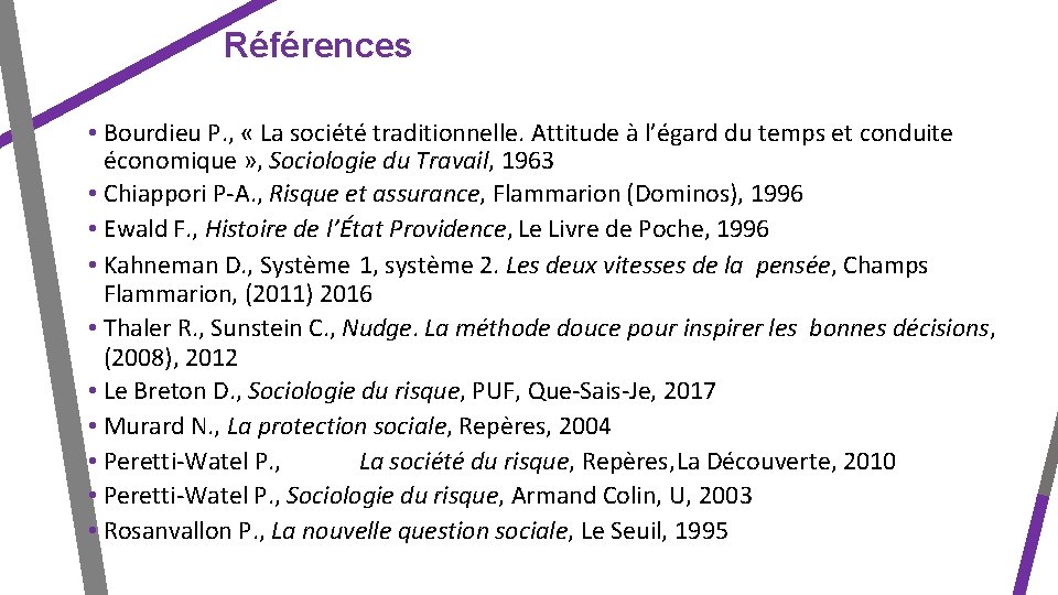 Références • Bourdieu P. , « La société traditionnelle. Attitude à l’égard du temps