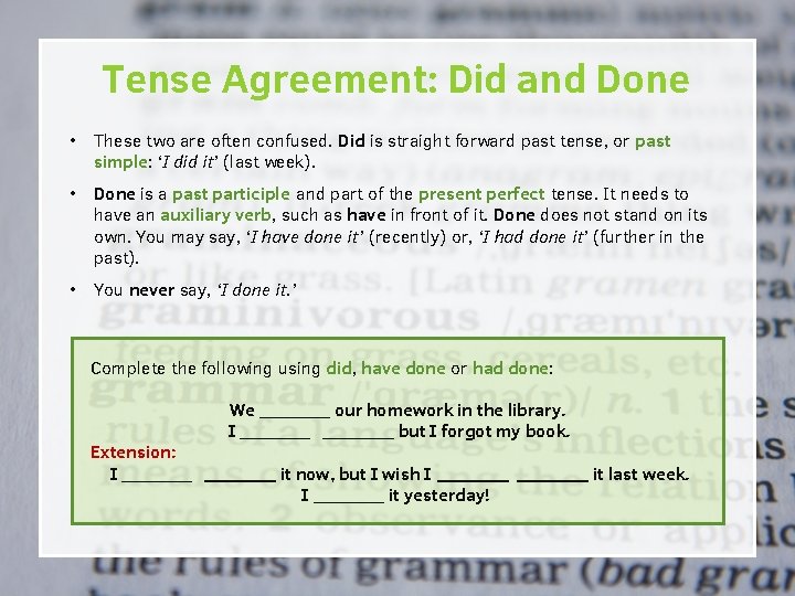 Common Grammar Errors Lesson Objective To investigate common