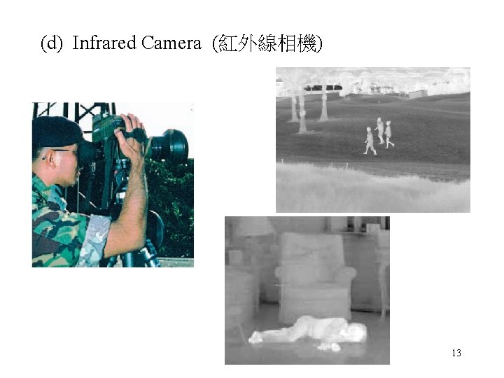 (d) Infrared Camera (紅外線相機) 13 