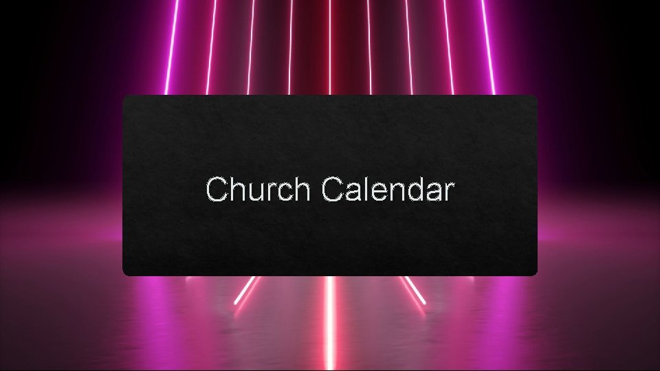 Church Calendar 