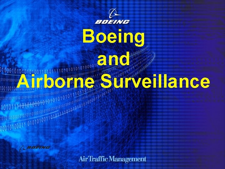 Boeing and Airborne Surveillance 