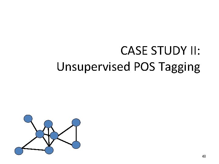 CASE STUDY II: Unsupervised POS Tagging 48 