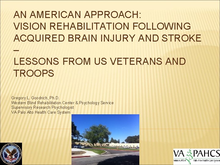 AN AMERICAN APPROACH: VISION REHABILITATION FOLLOWING ACQUIRED BRAIN INJURY AND STROKE – LESSONS FROM