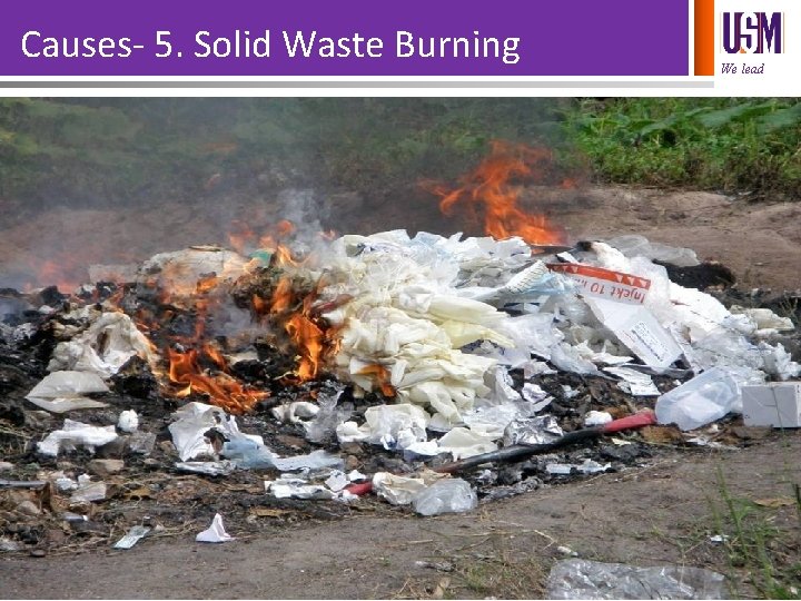 Causes- 5. Solid Waste Burning We lead 