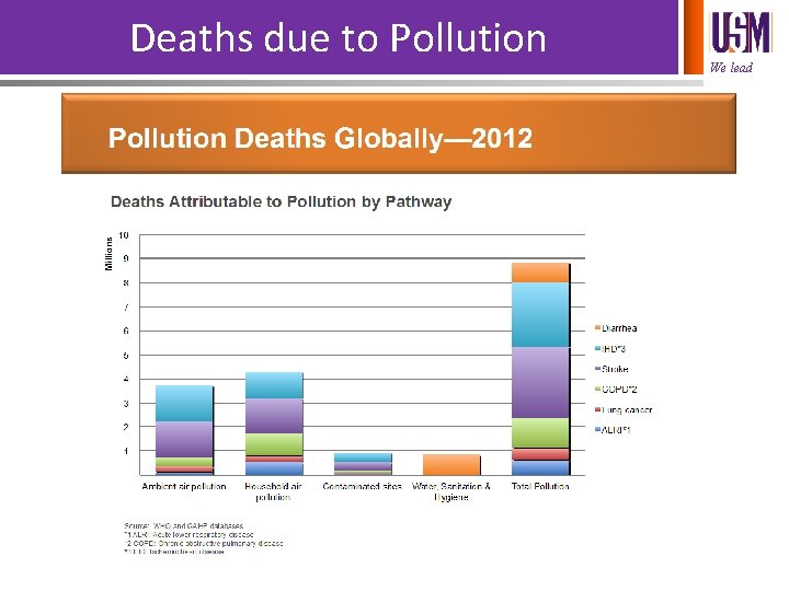 Deaths due to Pollution We lead 