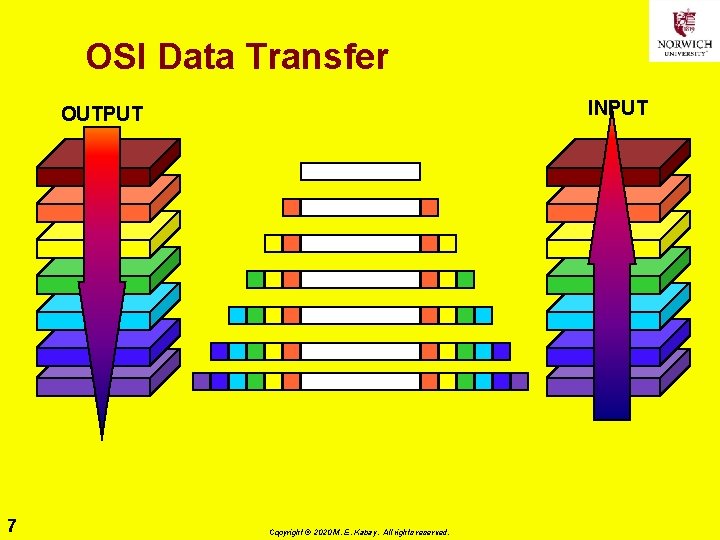 OSI Data Transfer INPUT OUTPUT 7 Copyright © 2020 M. E. Kabay. All rights