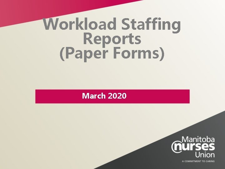 Workload Staffing Reports (Paper Forms) March 2020 