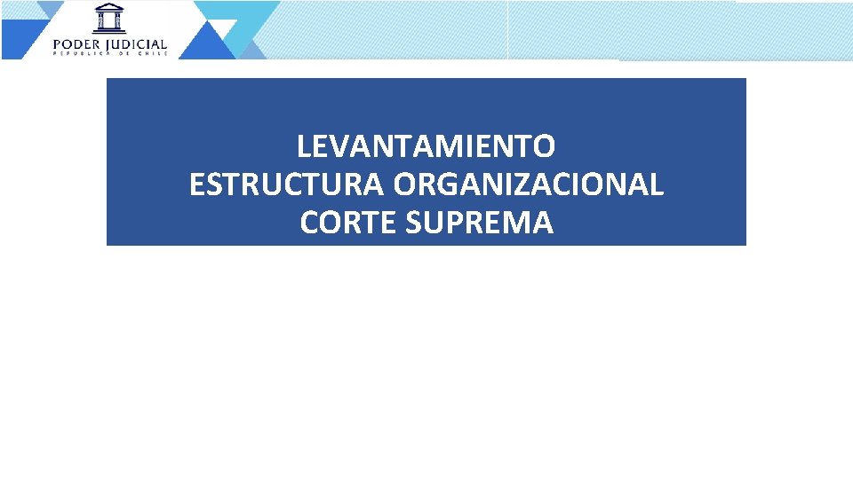 LEVANTAMIENTO ESTRUCTURA ORGANIZACIONAL CORTE SUPREMA 