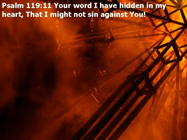 Psalm 119: 11 Your word I have hidden in my heart, That I might