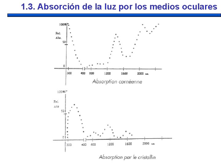 1. 3. Absorción de la luz por los medios oculares 