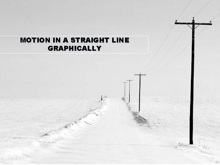 MOTION IN A STRAIGHT LINE GRAPHICALLY 