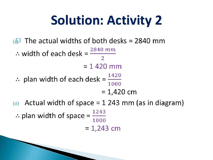 Solution: Activity 2 � 