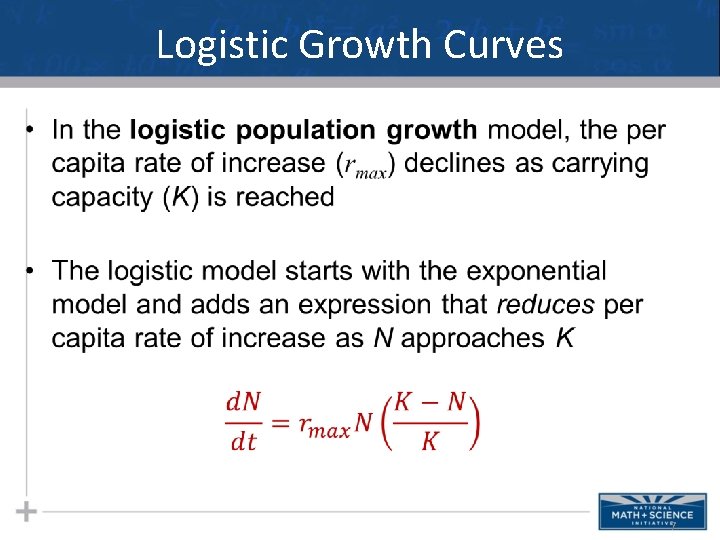 Logistic Growth Curves 7 