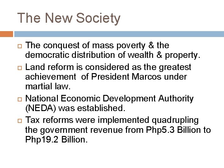 The New Society The conquest of mass poverty & the democratic distribution of wealth