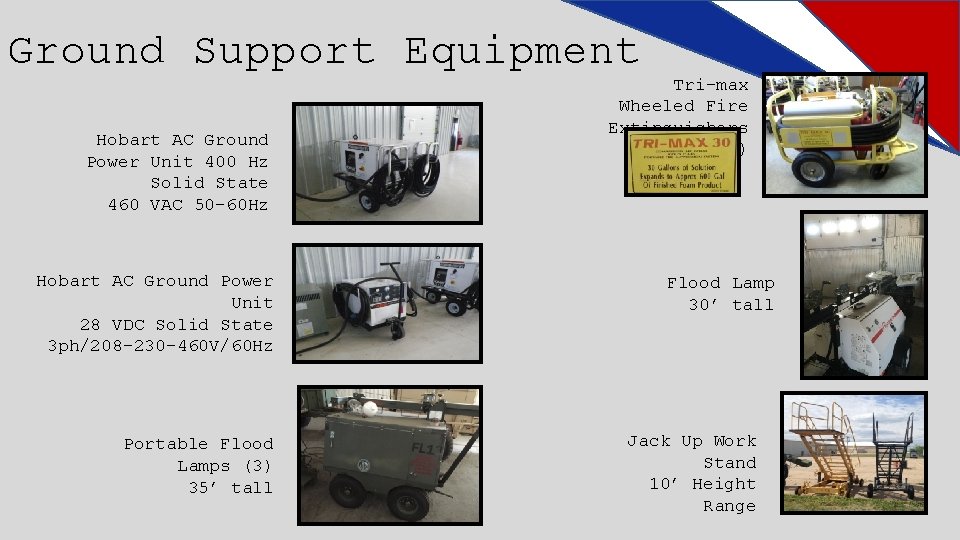 Ground Support Equipment Hobart AC Ground Power Unit 400 Hz Solid State 460 VAC