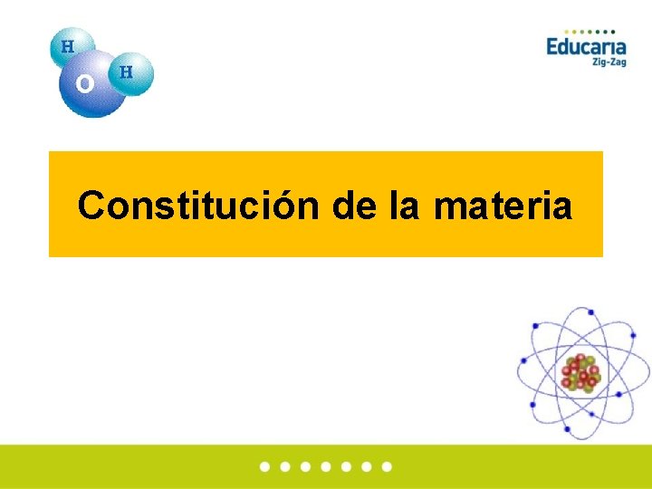 Constitución de la materia 