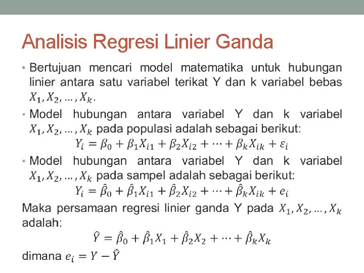 Analisis Regresi Linier Ganda • 