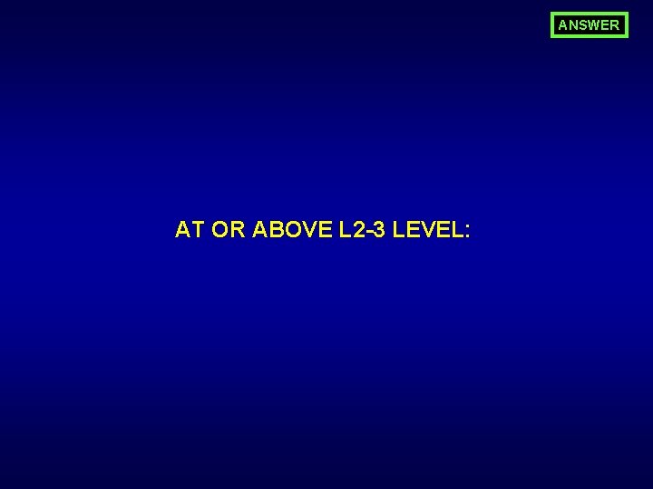 ANSWER AT OR ABOVE L 2 -3 LEVEL: 
