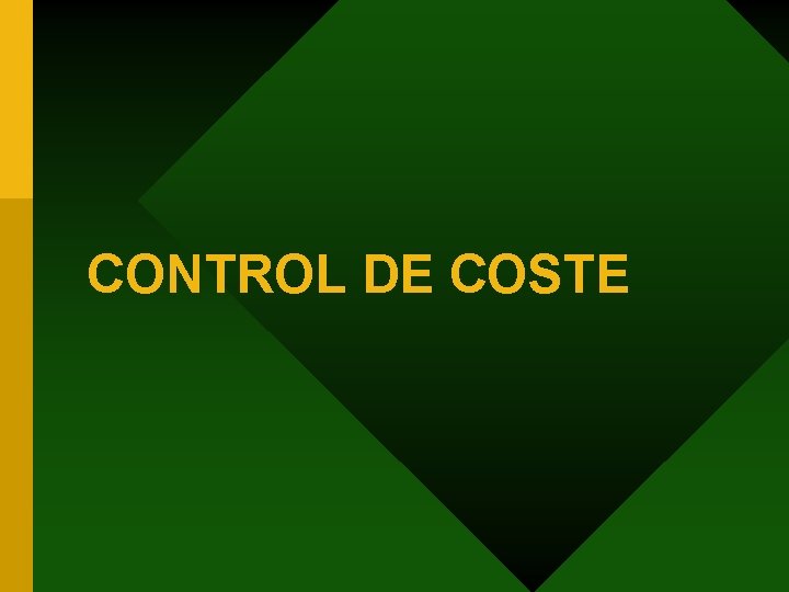 CONTROL DE COSTE 
