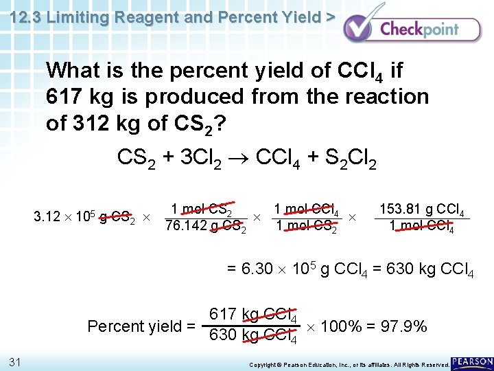 12. 3 Limiting Reagent and Percent Yield > What is the percent yield of