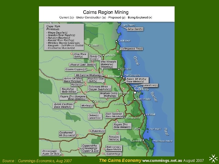 Source : Cummings Economics, Aug 2007 The Cairns Economy ww. cummings. net. au August