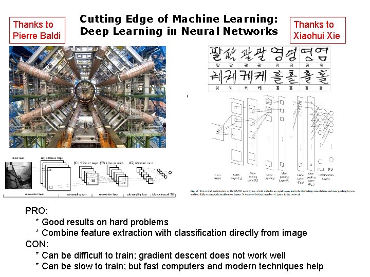 Thanks to Pierre Baldi Cutting Edge of Machine Learning: Deep Learning in Neural Networks