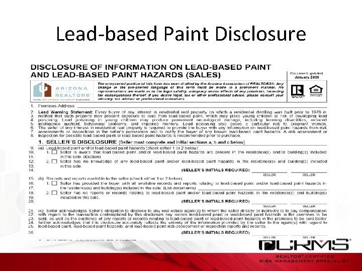 Lead-based Paint Disclosure 