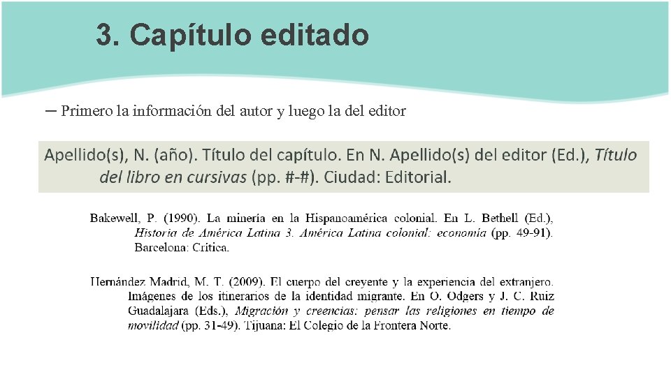 3. Capítulo editado – Primero la información del autor y luego la del editor