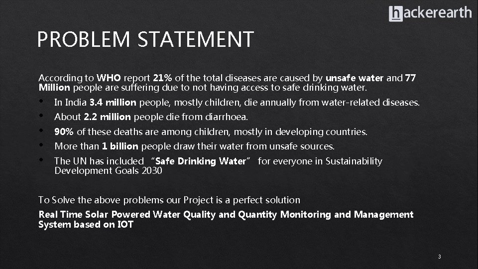 PROBLEM STATEMENT According to WHO report 21% of the total diseases are caused by