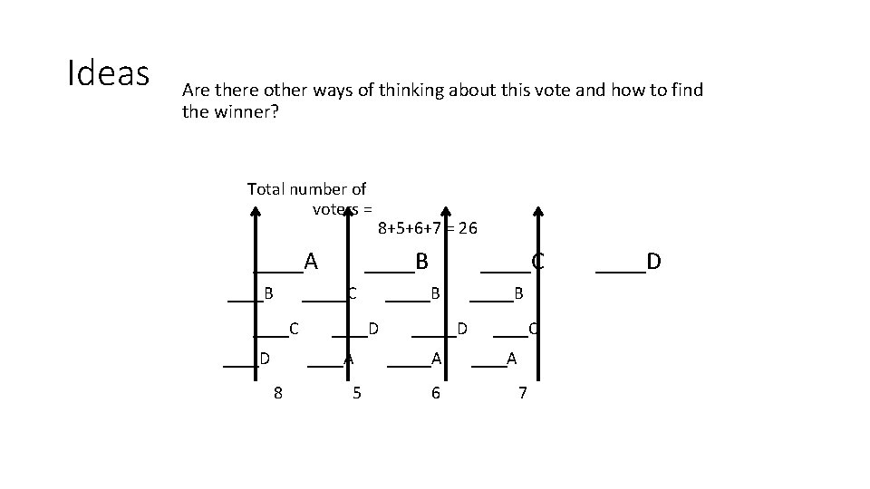 Ideas Are there other ways of thinking about this vote and how to find
