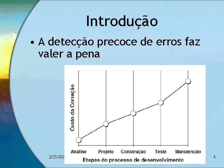 Introdução • A detecção precoce de erros faz valer a pena 2/25/2021 Ceça Moraes