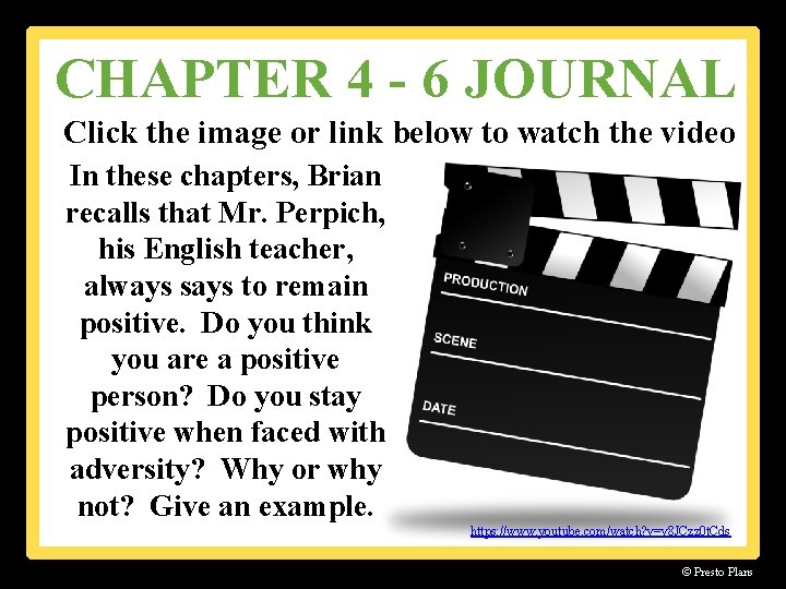 CHAPTER 4 - 6 JOURNAL Click the image or link below to watch the