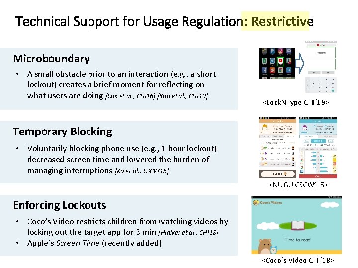 Technical Support for Usage Regulation: Restrictive Microboundary • A small obstacle prior to an Technical Support for Usage Regulation: Restrictive Microboundary • A small obstacle prior to an