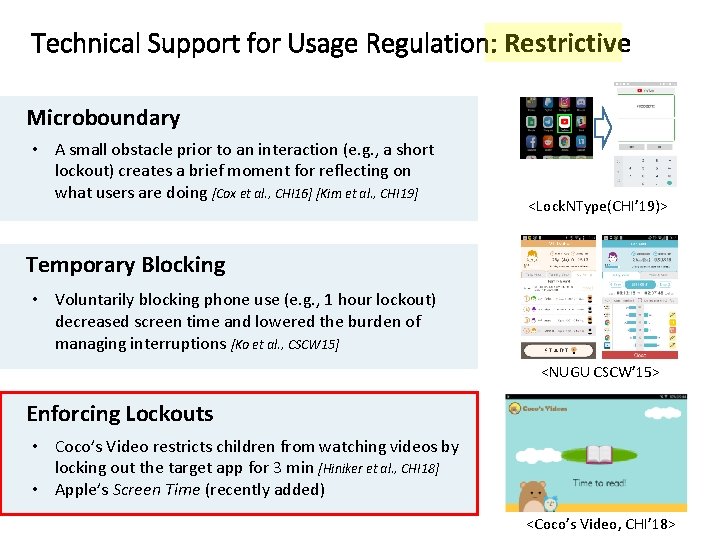 Technical Support for Usage Regulation: Restrictive Microboundary • A small obstacle prior to an Technical Support for Usage Regulation: Restrictive Microboundary • A small obstacle prior to an